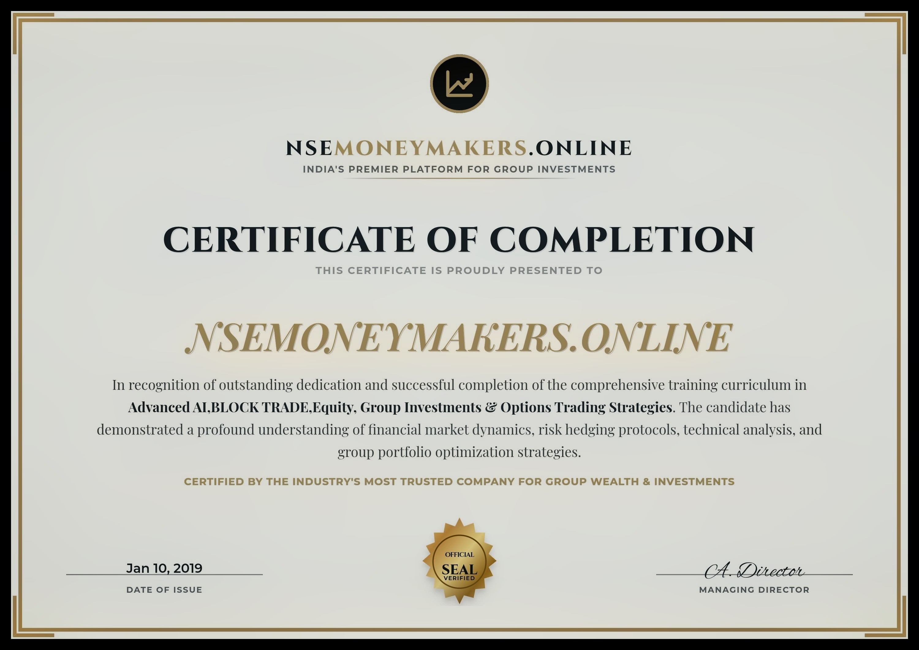 Certificate Of Completion